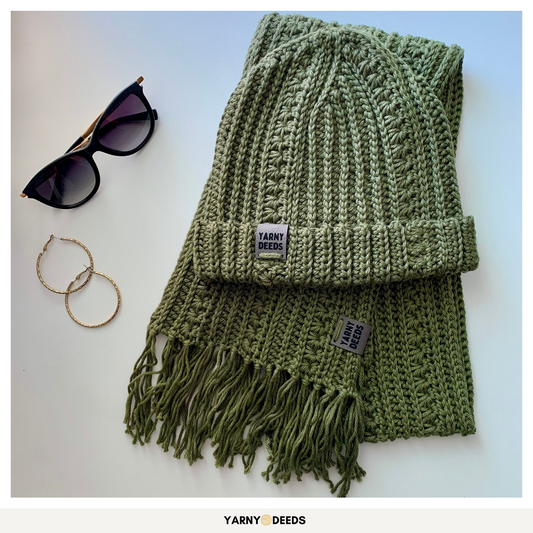 Ribbed Hat & Scarf Set